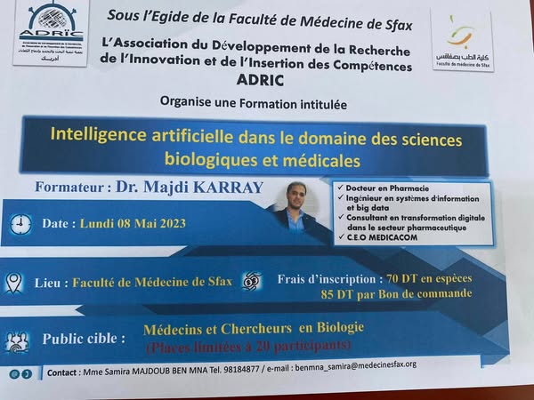 Event: Intelligence artificielle dans le domaine des sciences biologiques et Médicales
